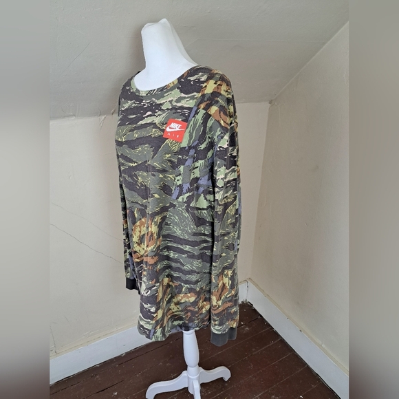 Nike Tiger Camouflage Cotton Long Sleeve Mens  Shirt Size XXL - Picture 5 of 12
